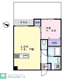 ＳＯＮＯＲＡ滝不動 1階1LDKの間取り