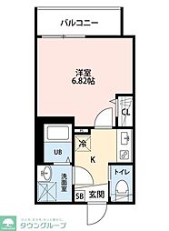 京成松戸線 高根公団駅 徒歩4分の賃貸アパート 1階1Kの間取り