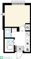 Sereno III（セレーノ III） 1階1Kの間取り