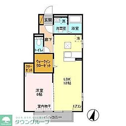 MTアーバンコート 1階1LDKの間取り