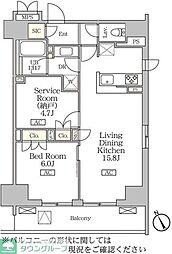 リーフシティ市川ザ・レジデンス 1SLDKの間取図画像