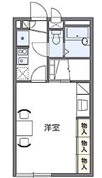 北総鉄道 白井駅 バス9分 八木ヶ谷下車 徒歩3分の賃貸アパート 1階1Kの間取り