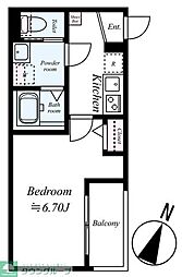 GRADUS松戸みのり台 3階1Kの間取り