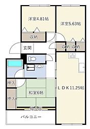 INOVE松戸六高台 2階3LDKの間取り