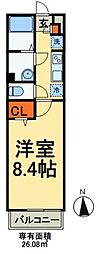 リブリ・小金 1Kの間取図画像