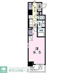 ラピスラズリ 1Kの間取図画像