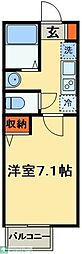 鎌ケ谷共同住宅 1Kの間取図画像
