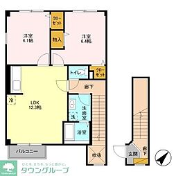 ウィステリア3 2LDKの間取図画像