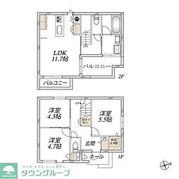 WITH 3LDKの間取図画像