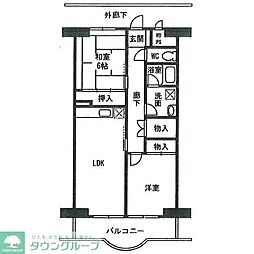 シラカワパレス 2LDKの間取図画像