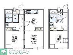 レオパレスカームヒルズ 1Kの間取図画像