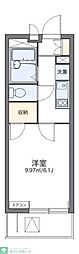 レオパレスエクセルアーク 1Kの間取図画像