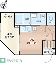 vinosity柏 1DKの間取図画像