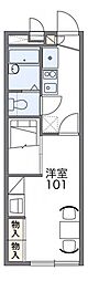 レオパレス幕張本郷 1Kの間取図画像