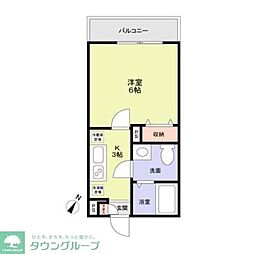 ルナモンド柏の葉 1Kの間取図画像