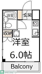 猪狩ウィンパールマンション ワンルームの間取図画像