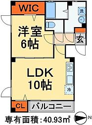 リブリ・フリージア 1LDKの間取図画像