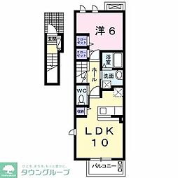 ルミエール 1LDKの間取図画像