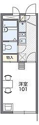 レオパレス165 1Kの間取図画像