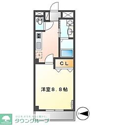 メゾンビブレ 1Kの間取図画像