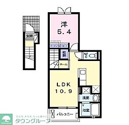 グランパール富里七栄5 1LDKの間取図画像