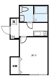 アルソーレ鎌ヶ谷 1Kの間取図画像