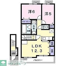 アヴァンセ 2LDKの間取図画像