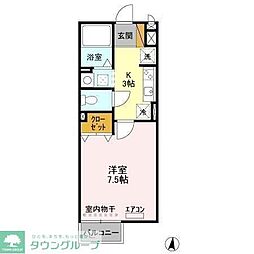ラルゴ 1Kの間取図画像