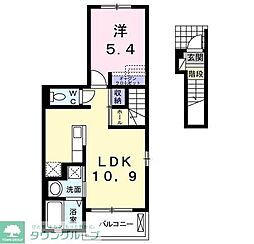 ウイングスカイ2 1LDKの間取図画像