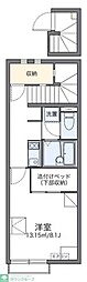 レオネクストかのんA 1Kの間取図画像