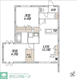 フィオーレ・ディ・バンブー 2LDKの間取図画像