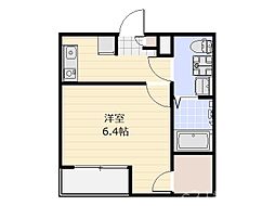 ヴォカリーズ 2階1Kの間取り