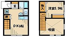 エステート長津田5 1DKの間取図画像
