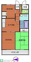 リバストーン神大寺 3DKの間取図画像