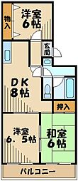 パルセルもえぎ野 3LDKの間取図画像