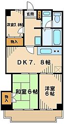 トーカド宮崎台東棟 3DKの間取図画像