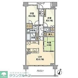 ザ・パークハウス市ヶ尾ウエスト 3LDKの間取図画像