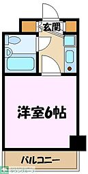 クリオたまプラーザ壱番館 ワンルームの間取図画像