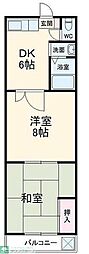 ルーセントヒルズ菊名 2DKの間取図画像