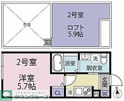 パークメゾン鷺沼 1Kの間取図画像