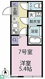 パークメゾン鷺沼 1Kの間取図画像