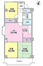 ジュノーヒル 3LDKの間取図画像