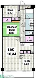 カロディカーサ藤ヶ丘 2SLDKの間取図画像