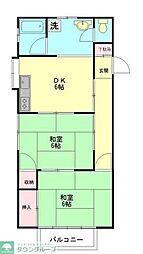 エイトホームズ 2DKの間取図画像