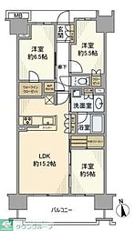 ドレッセ横浜十日市場サニーテラス 3LDKの間取図画像