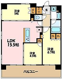 サムティレジデンス藤が丘 3LDKの間取図画像