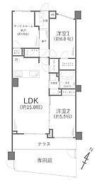 ラ・アトレレジデンス新百合ヶ丘 2SLDKの間取図画像
