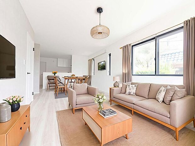 【LDK】約19.5帖※室内写真にCG合成で家具を配置した画像です。家具付きでの販売ではありません。