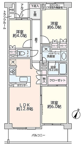 間取りを拡大表示