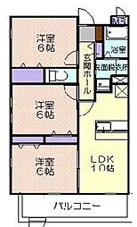 東武東上線 鶴ヶ島駅 徒歩6分の賃貸マンション 1階3LDKの間取り